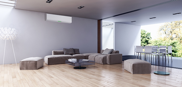 Interno con aria condizionata