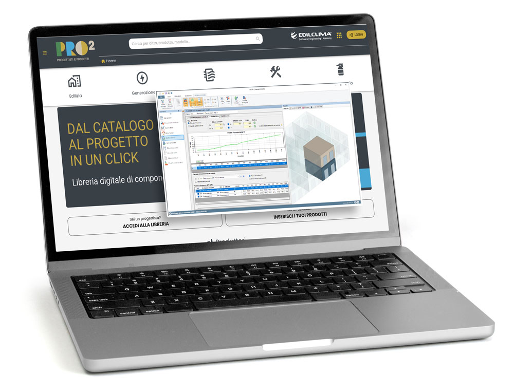edilclima-software-strumento-di-progettazione Libreria digitale PRO2 Edilclima con i prodotti Isolgomma per solai e pareti