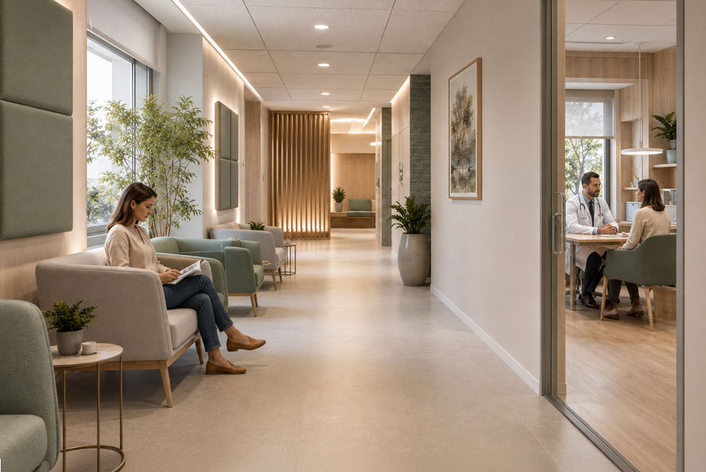 Acustica nei centri medici e poliambulatori: comfort, privacy, salute acustica nei centri medici
