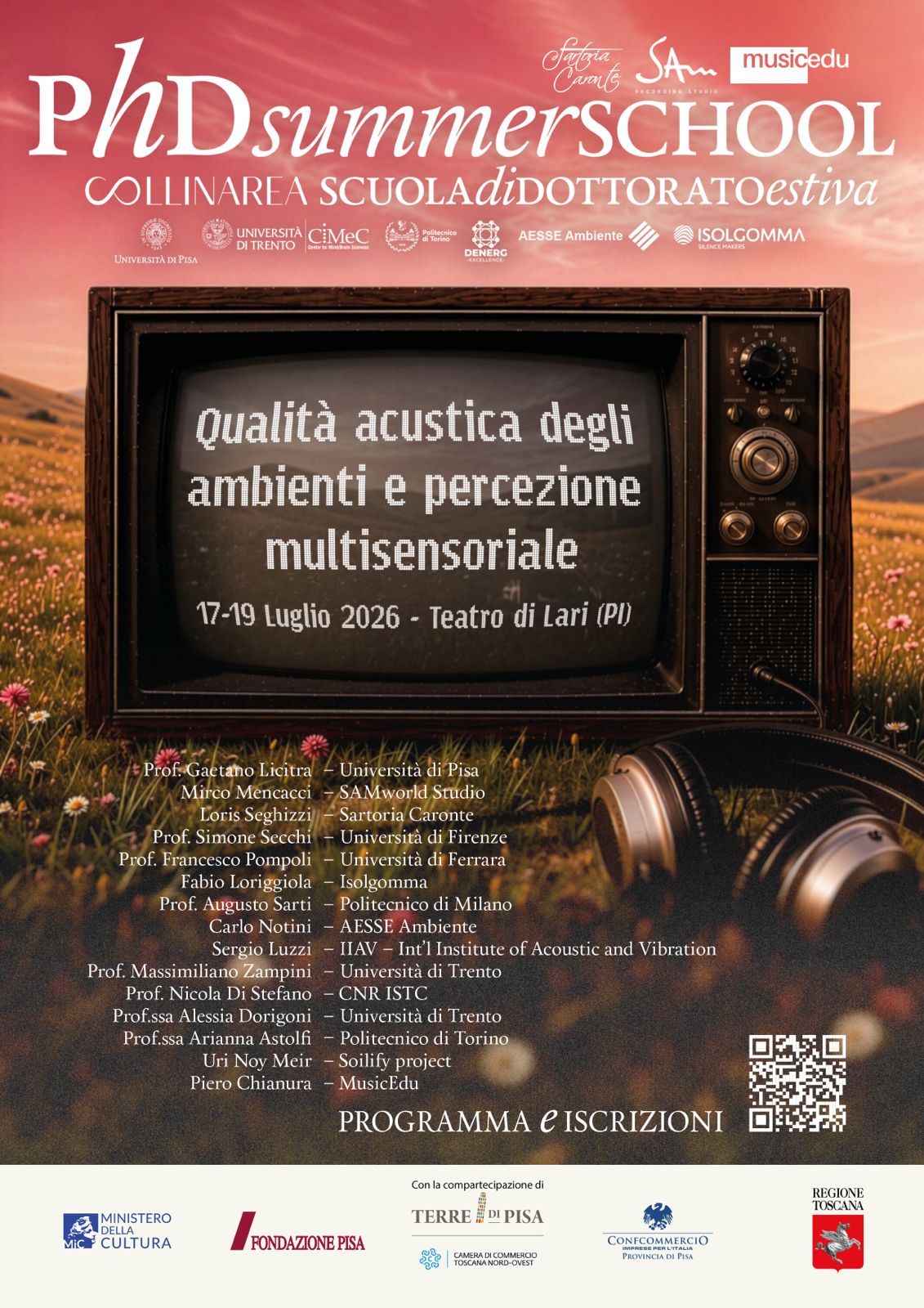 17 LUGLIO 2026 - MATERIALI PER L'ACUSTICA EDILIZIA E SIMULAZIONE DEGLI EFFETTI DEL LORO INSERIMENTO NEGLI EDIFICI