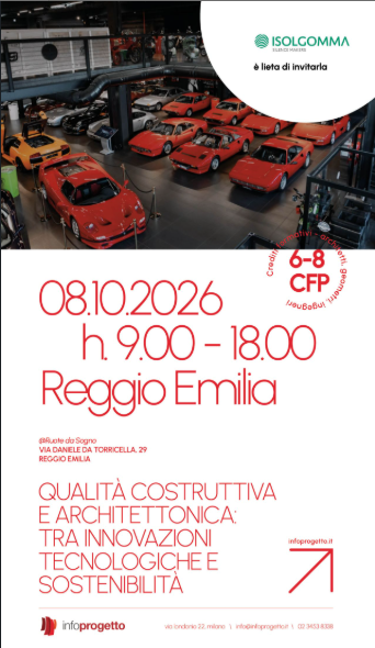 8 OTTOBRE 2026 - QUALITA' COSTRUTTIVA E ARCHITETTONICA: TRA INNOVAZIONI TECNOLIGICHE E SOSTENIBILITA'